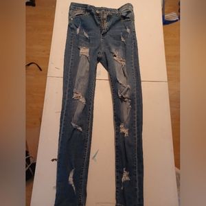 SHEIN Ripped Skinny Jeans, Size Large, Runs Small